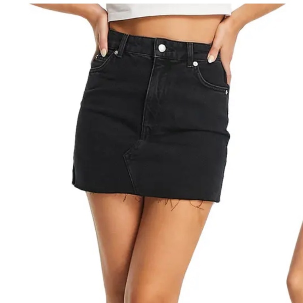 Top Shop Black Jean Skirt